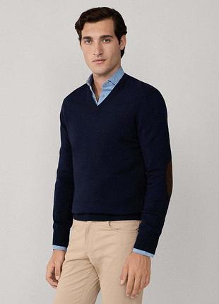 Чоловічий светр hackett london m 85% бавовна 15% кашемір, made in italy