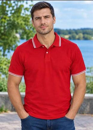 Поло чоловіче fruit of the loom premium polo червоне