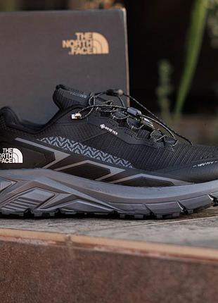 Кроссовки мужские the north face vectiv gore-tex черные термо на демисезон повседневной влагостойкий текстиль качественные зе норз фейс