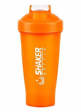Шейкер спортивный apx shakerbottle, 600 мл, с металлическим венчиком для смешивания, bpa free, оранжевый