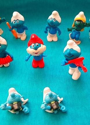 Іграшкові фігурки kinder смурфики 90-х років