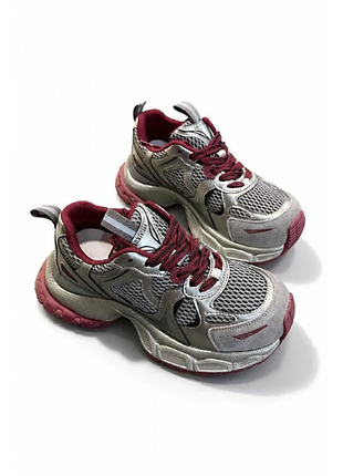 Кросівки evie для дівчинки basics n119 grey/red, розмір 37 (24 см.)