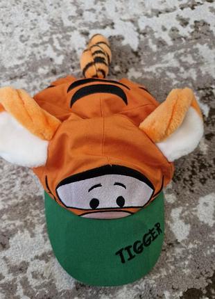 Дитяча кепка tigger помаранчева із зеленим козирком
