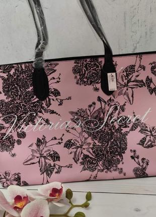 Сумка шоппер, пляжна, міська victoria's secret "floral tote"