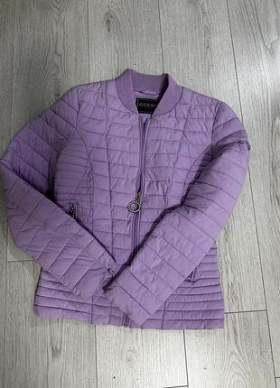 Куртка жіноча guess стьобана бузкова