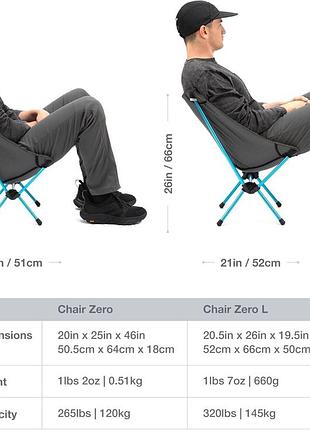 Стілець helinox zero chair (розмір large, колір grey) 7