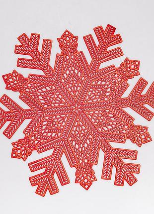 Коврик для сервировки стола snowflake 38 см, красное золото hp-36327-14