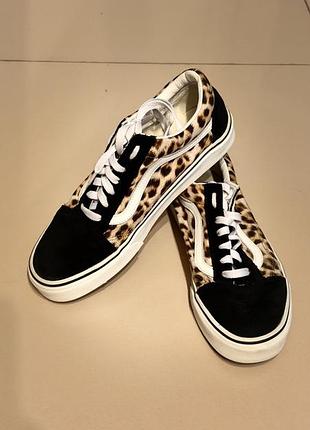 Кеди vans old skool леопардовий принт