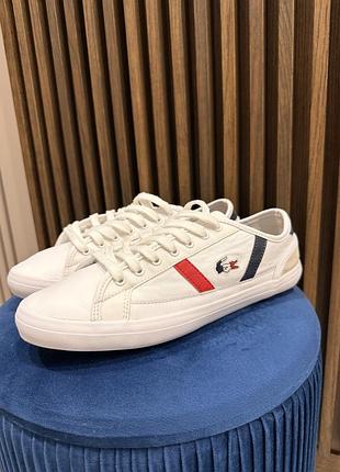 Кеди чоловічі lacoste sideline tri1 білі, розмір 42