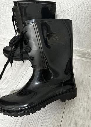 Жіночі гумові чоботи armani чорні 36-37р