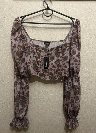 Корсетний топ блузка boohoo uk 8 / eur 36 корсет