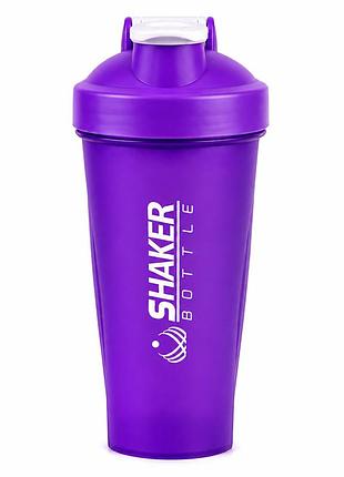 Шейкер спортивный apx shakerbottle, 600 мл, с металлическим венчиком для смешивания, bpa free, фиолетовый