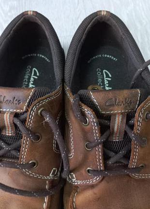 Кожаные мужские туфли clarks 10