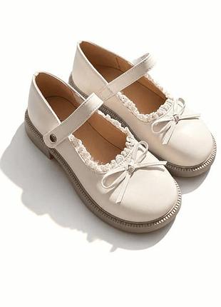 Туфли evie для девочки sage beige, размер 34 (20,5 см)