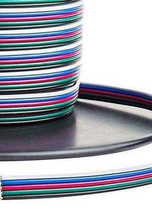Дріт prolum 5p для rgb w стрічки 5x0.2 мм awg24 ul1007