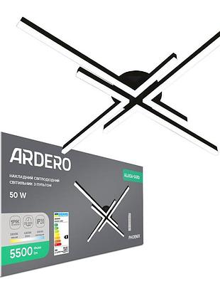 Світлодіодний накладний світильник ardero al6106-1ard phoenix 50вт чорний