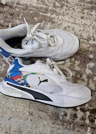 Кросівки дитячі puma білі з кольоровими вставками