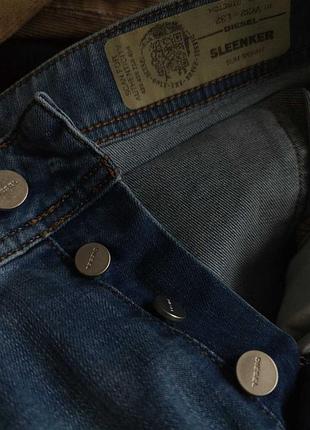 Джинси diesel sleenker stretch mid blue 4