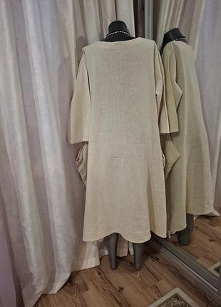 Котоновое с карманами платье 👗 2