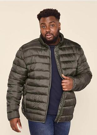 Демисезонная мужская куртка стеганая батал водо, ветрозащитная livergy 2xl, 3xl хаки
