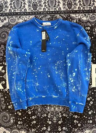 Чоловічий світшот stone island off dye синій