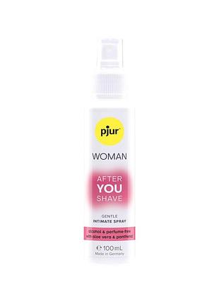 Спрей после бритья pjur woman after you shave 100 мл, с алоэ вера и пантенолом, не сушит кожу