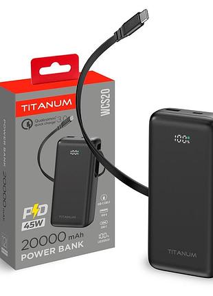 Повербанк 20000mah tіtanum wcs20 pd45w black