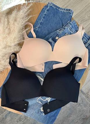 Бюстгальтер lingerie безшовний класичний, чорний та беж