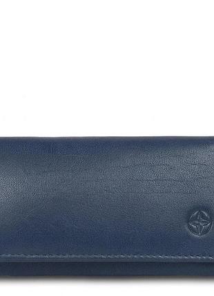 Ключница tony perotti из натуральной кожи cortina 5005 navy (90133) темно-синяя