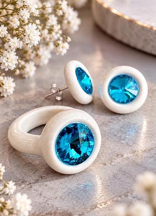 Набір прикрас із кристалами swarovski