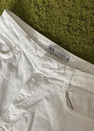 Джинси жіночі zara білі 2