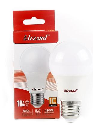 Лампа світлодіодна led glob a60 10w 4200k e27 220v (442-a60-2710)