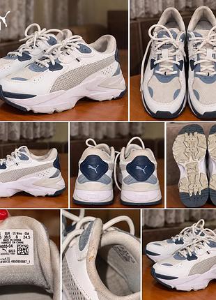 Торг кросівки жіночі puma orkid pastel білі з синім, розмір 38.5