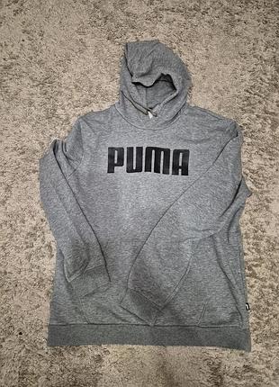 Худі чоловіче puma сіре з логотипом