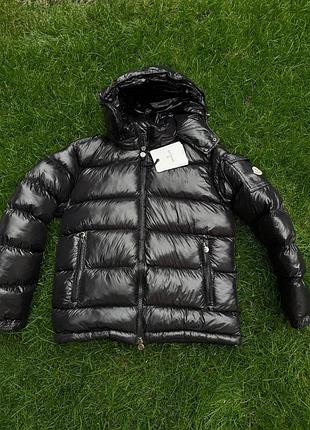 Брендовая зимняя куртка moncler / moncler jacket black / глянцевая куртка монклер / мужской пуховик moncler черный / дутая куртка moncler / пуховик mo