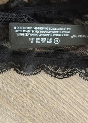 Чорні мереживні трусики стрінги primark 4