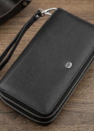 Мужской кошелек st leather 18451 (st127) натуральная кожа черный