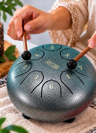 Глюкофон "happy drum" 8 нот колір сірий графіт