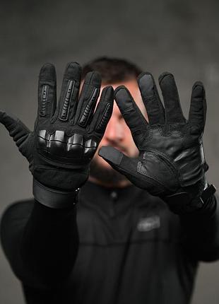 Тактические защитные перчатки full finger black вт4747