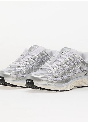 Кросівки жіночі nike w p-6000 сріблясті, білі