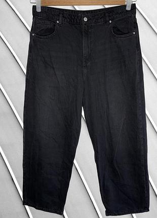 Жіночі чорні джинси мом f&f eur 44 xl xxl 42 44 48 50 фендф широкі вільні джинси з високою посадкою baggy джинси f&f eur44 50