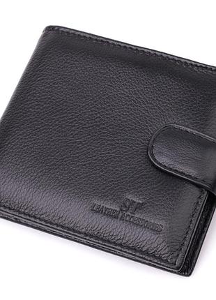 Отменный горизонтальный бумажник для мужчин из натуральной кожи st leather 22465 черный
