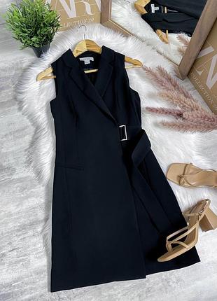 Коротка жіноча сукня-жилет h&m чорна, розмір 32 xs