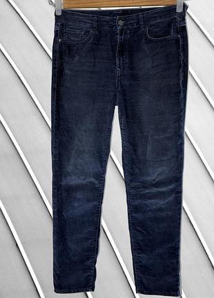 Женские синие вельветовые брюки massimo dutti eur 40 42 m l 38 40 44 46 массой дуты стрейчевые брюки с высокой посадкой dutti 46 48