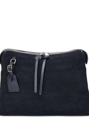Натуральна замшева сумка чорний арт.990319 black (54)