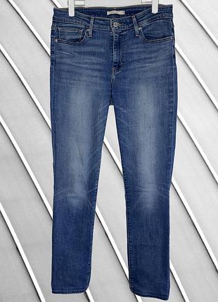 Жіночі сині прямі джинси levi’s 714 w30 l32 m l 38 40 44 46 левіс 714 прямі стрейчеві джинси з високою посадкою levi’s 30 m l
