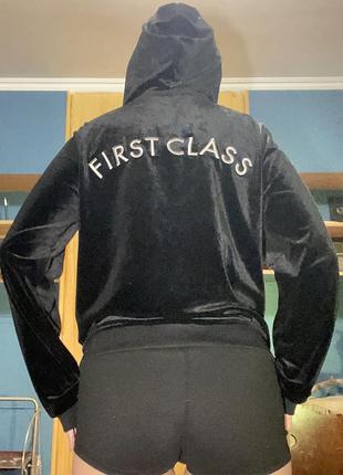 Худі жіноче first class велюрове чорне