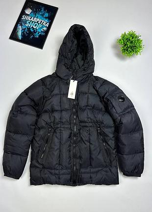 Чоловічий пуховик c.p. company / c.p. company down jacket / зимова куртка сіпі компані / стильна дута куртка c.p. company / чорний пуховик сіпі компан