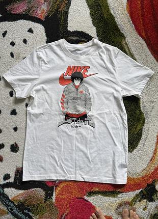 Чоловіча футболка nike slim fit біла розмір l