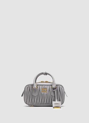 💎 miu miu arcadie matelassé nappa leather bag grey